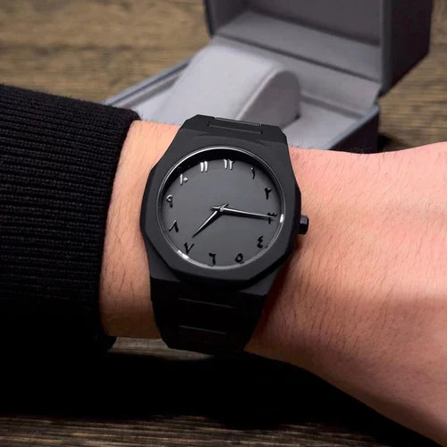 Santoni Black Arabic Watch – جمال في كل لحظة | Unique Edition for Men